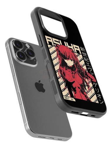 Funda Neon Genesis Evangelion Asuka Eva 02 Nerv Seele Negro Motorola Edge 60 Pro