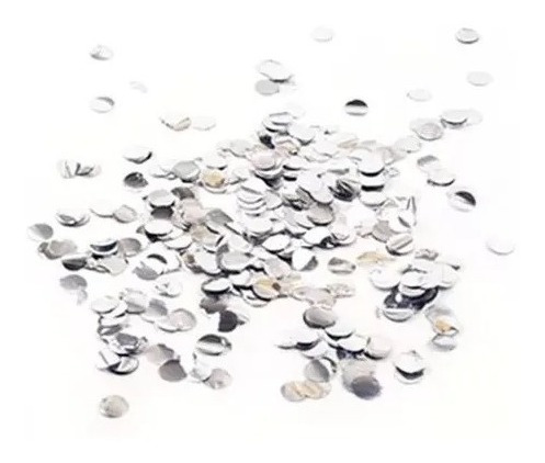 Imagen 3 de 4 de Set 10 Globos Transparente Cristal Confetti Y Plateado