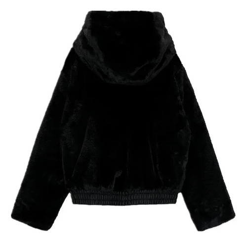 Chaqueta De Algodón Peludo Con Capucha De Invierno Para Mujer, Estilo Elegante