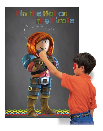 Pin The Hat On The Pirate Birthday Party Game, Robot Blocks 