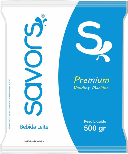 Bebida Leite Em Pó Savors Premium Maq. Autom. Vending 500g