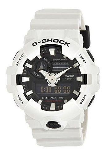 Casio Hombres G Shock Ga700-7a White Resin Japanese Quartz D