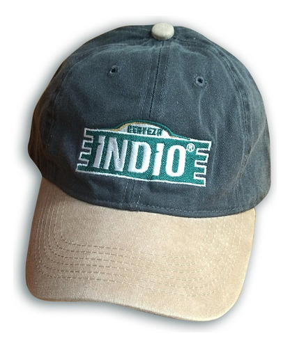 Gorra Indio Logo Deslavada Negro/caqui
