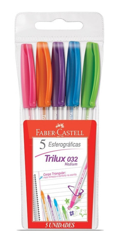 Faber-castell Bolígrafo Trilux 032 Medium - 5 Colores - Mos