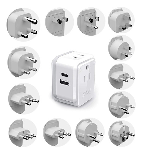 International Travel Plug Adapter Set, Safe Dual Usb & ...