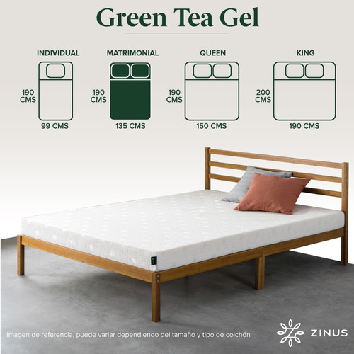 Zinus | Colchón Matrimonial Memory Foam 12 Cm Transpirable
