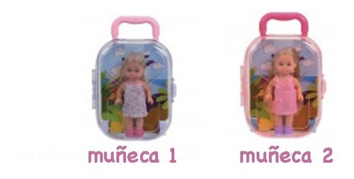 Simba Evi Love Muñeca 13 Cm En Maleta Con Ruedas 18cm