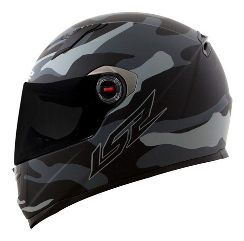 Capacete Ls2 Ff358 Army Verde Militar Fosco 4 Estrelas Sharp