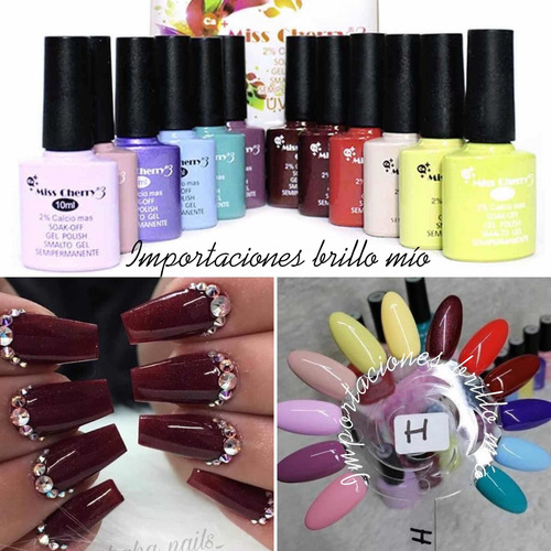 Imagen 1 de 7 de Gel Uv/led Miss Cherry Gama H 10ml Gel Semipermanente C/12pz