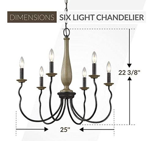 Sea Gull Lighting 3115806-846 Simira Candelabro De Seis Luce