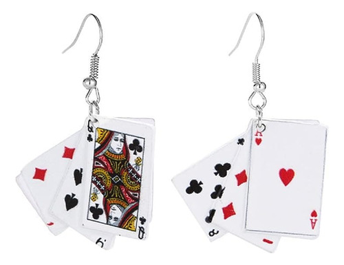 Poker Aretes Colgantes Irregulares Con Diseño Gota Simulacio