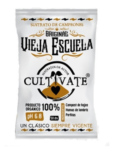 Sustrato Cultivate Vieja Escuela 50lts Compost Humus Perlita