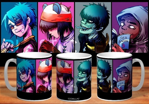 Taza - Tazón Gorillaz De Cerámica