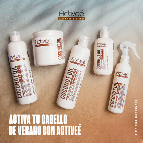 Shampoo Coconut Oil Activee Cabello Quebradizo Libre De Sal