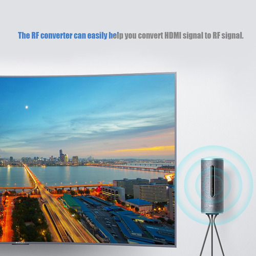 Adaptador De Hdmi A Rf Coaxial Conversor Caja De Soporte 480