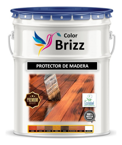 Protector De Madera Baum Y Colorbrizz Caoba (tineta)
