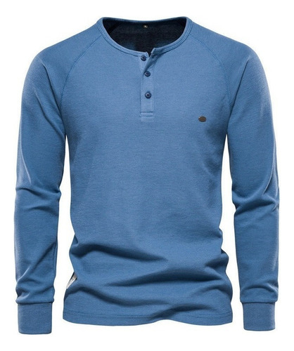 Suéter Henley De Tejido De Punto Slim Fit Para Hombre