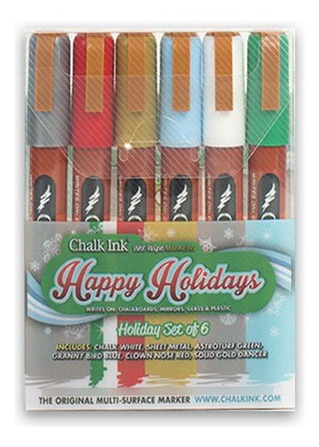Chalk Ink Happy Holidays - Marcadores Para Toallitas Húmed.