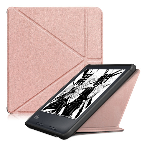 Funda De Piel En Oro Rosa Para Kobo Sage 2021