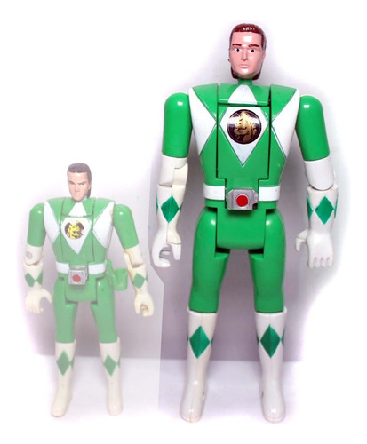 Boneco Power Rangers Verde Vira Cabeça Gigante 20cm (Usado)