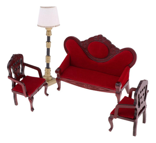 F Set De Muebles Miniatura Para Sala De 1:12