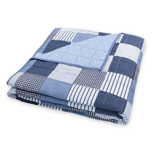 Set Colcha Nautica Holly Grove Fullqueen Algodón Reversible