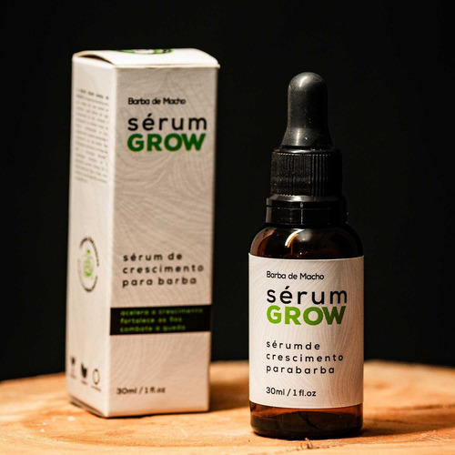 Kit Shampoo Force+ E Sérum Grow Cabelo Barba Crescimento
