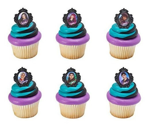 Descendants Rebel Attitude Cupcake Rings - 24 Pc