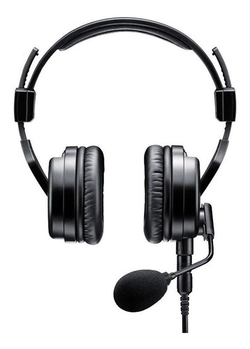 Shure Brh50m Premium Auricular Doble Microfono Broadcast Color Negro