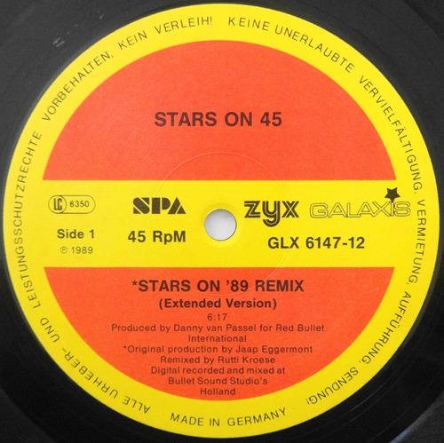 Stars On 45 Stars On '89 Remix Disco Importado