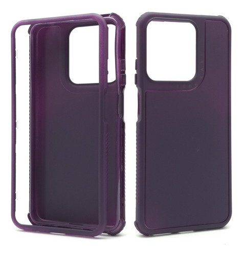 Funda 3 En 1 Para Moto G15 Case Uso Rudo Full Protector Supreme - Violeta Moto G15