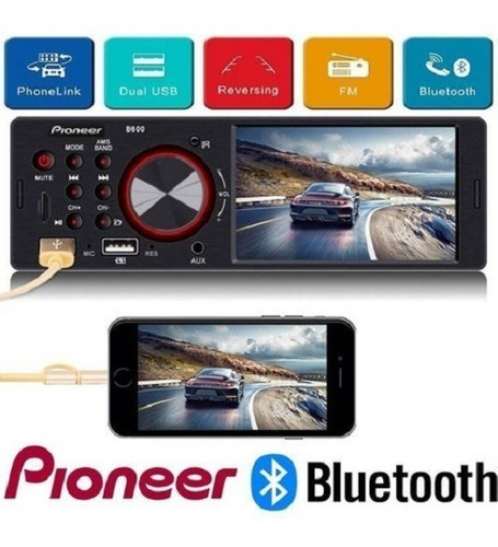 Imagen 2 de 5 de Reproductor Pioneer De Video Mp3 Usb Bluetooth Auxiliar