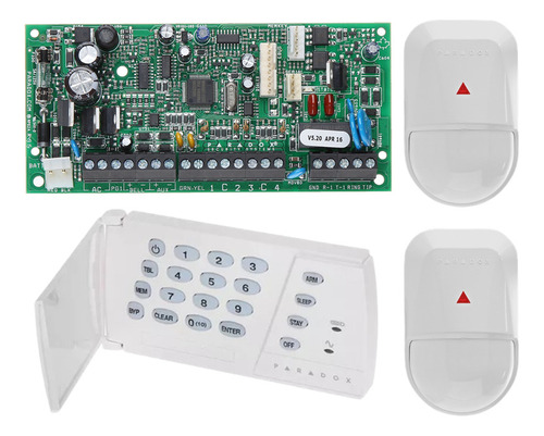 Central De Alarma Sp Paradox, Sensor Nv5, Teclado 10 Zonas 