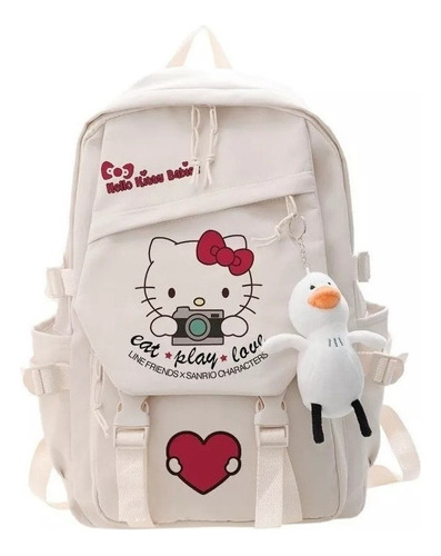 Y2k Cute Sanrio Hello Kitty Back Bolsas De Gran Capacidad