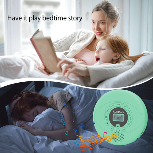 Reproductor De Cd Portátil, Recargable, Discman, Con Auricul