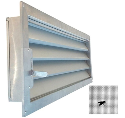 Rejilla Louver Con Malla Y Control, Mxplo-0001, 12x12x6 , Ba