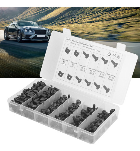 Kit De Porcas E Parafusos De Gaiola De Aço Carbono M5 Fixers