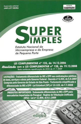 Super Simples, De Jair Lot Vieira. Editora Edipro, Capa Dura Em Português