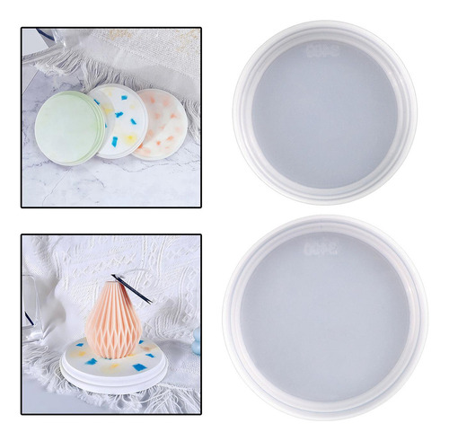 2x Posavasos Molde De Silicona Fundición De Resina Diy