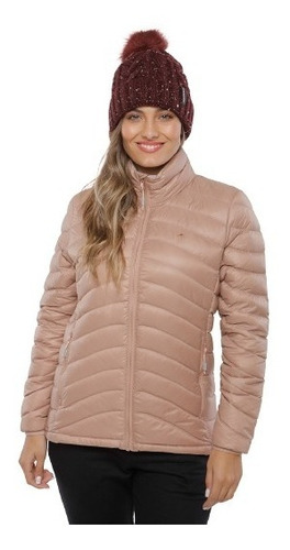 Campera De Mujer Shelby Montagne De Pluma Natural Liviana Ahora 12 Y Ahora 18