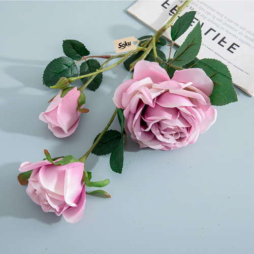Soku Ramo Rosas Flores Boda Decoración Bouquet Extra Grande Color Rosa