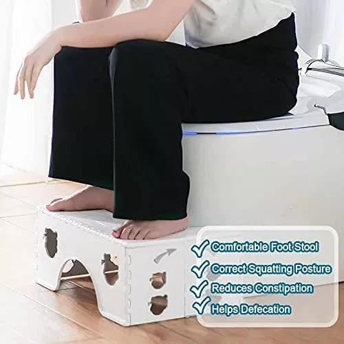 Piso Wc Alzador Taburete De Baño Reposa Pies Mejora Postura