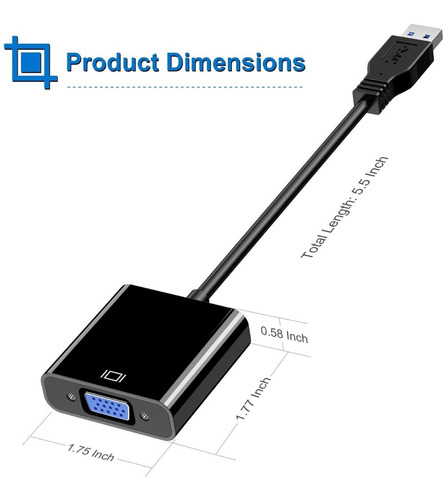 Imagen 8 de 8 de El Convertidor De Vídeo Usb 3.0 A Vga Se Conecta Al Monitor