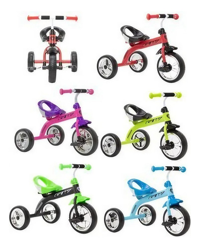 Triciclo Metalico Con Pedales Infantil Gw Niños Y Niñas