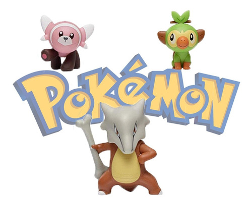 Imagem 1 de 4 de Pokémon Trio Marowak Battle Figure Set Articulada Sunny 2603
