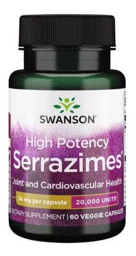 Swanson Double Strength Serrazimes 66.7 Mg 60 Veg Caps Sfn