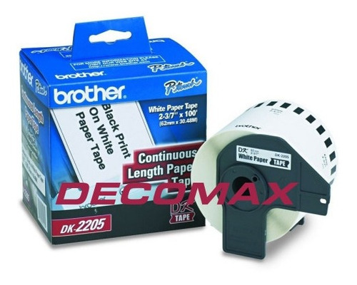 Rollo Continuo Etiquetas Brother Dk-2205 Ql-700 Ql-800 Fac-a