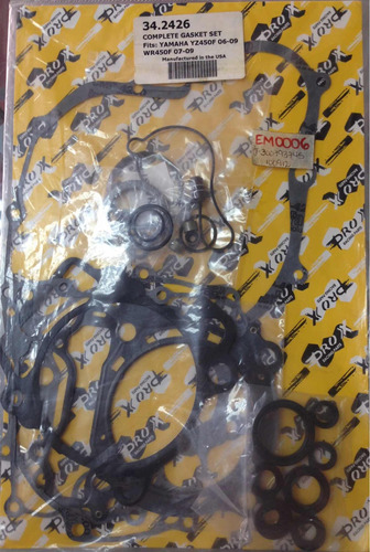 Kit Empacaduras Yamaha Yz450f Año 06-09 Wr450f 07-09 4t100)