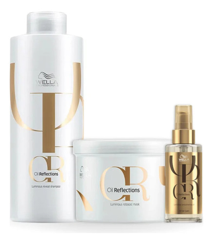 Wella Kit Oil Reflections Com Sh 1 L+ Másc 500ml+ Oleo100ml