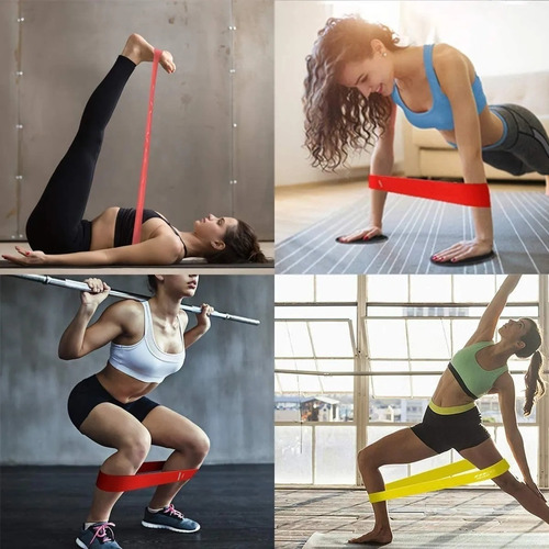 Imagen 7 de 9 de Bandas De Resistencia Elásticas Para Yoga O Ejercicio, 5 U.